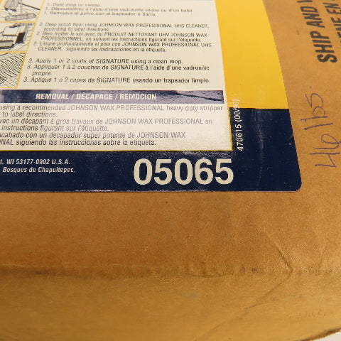 Johnson Wax 05065 SIGNATURE UHS Floor Finish 5 Gallon Box
