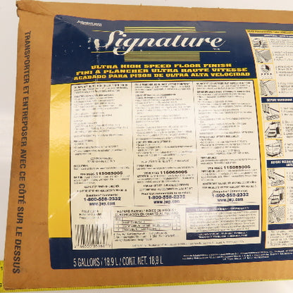 Johnson Wax 05065 SIGNATURE UHS Floor Finish 5 Gallon Box