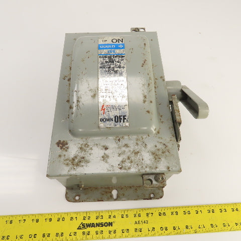 Gould NF351H 30A Non-Fusible Safety Disconnect Switch 600VAC 15HP