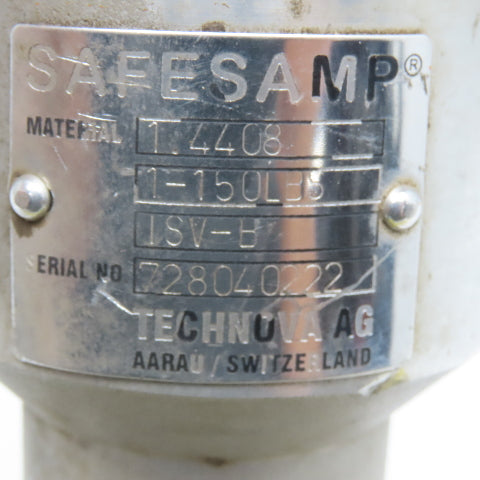 Technova Safesamp 1" Flange Mount Stainless Steel Manual Open Sampling Valve