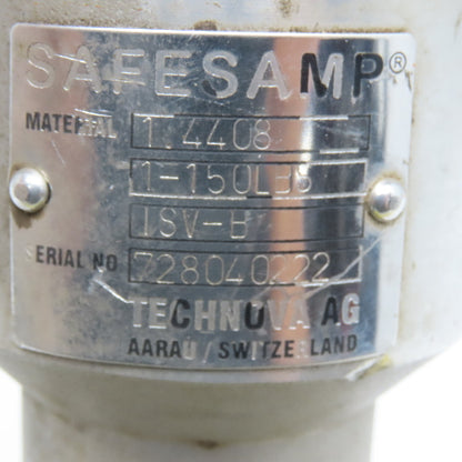 Technova Safesamp 1" Flange Mount Stainless Steel Manual Open Sampling Valve