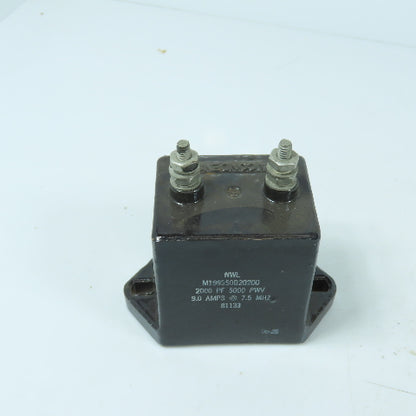 Mica M199350B20200 Capacitor 2000 PF 5000 PWV 9.0 Amps @ 7.5 MHZ