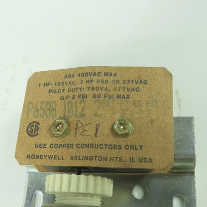 Honeywell P6588 1012 2 Pressure Switch Relay 235A 480VAC Max