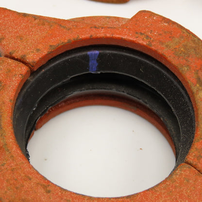 Gruvlok Fig 2000 2" Ductile Iron Rigid Pipe Coupling Purple Seal Lot Of 4