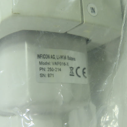 Inficon 250-214 VAP016-X Pneumatically Activated Angle Valve