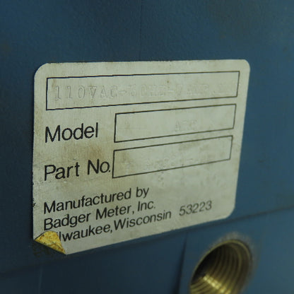 Badger Meter 56681-41 ARR 0-500 Water Meter Gallons 110VAC 7A 60Hz