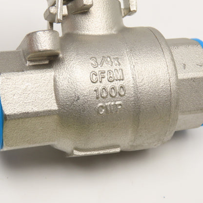 FNW FNW200AF 3/4" NPT Stainless Steel Ball Valve 1000CWP