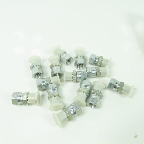 Parker 0107-2-2 Straight Pipe Swivel Adapter 1/8 NPTF Male X 1/8 NPSM Lot Of 14