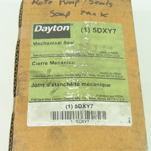 Dayton 5DXY7 Mechanical Seal Assembly