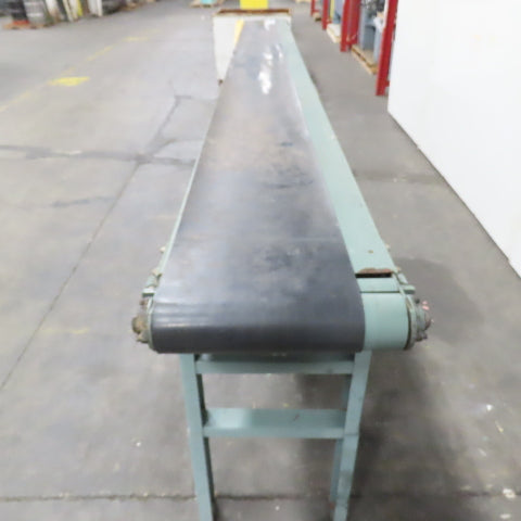 Hytrol 14" Belt x 191" Smooth Slide Bed Belt Conveyor 15' Bed (Needs Motor)