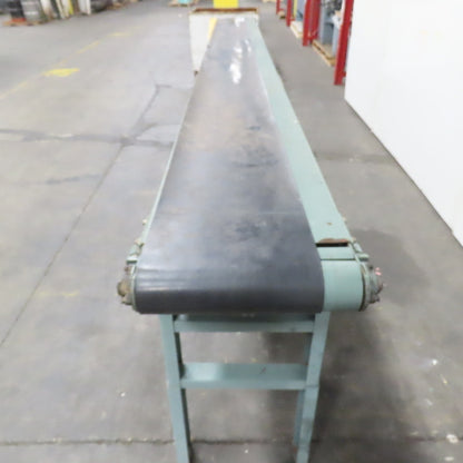 Hytrol 14" Belt x 191" Smooth Slide Bed Belt Conveyor 15' Bed (Needs Motor)