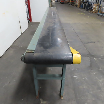 Hytrol 14" Belt x 191" Smooth Slide Bed Belt Conveyor 15' Bed (Needs Motor)