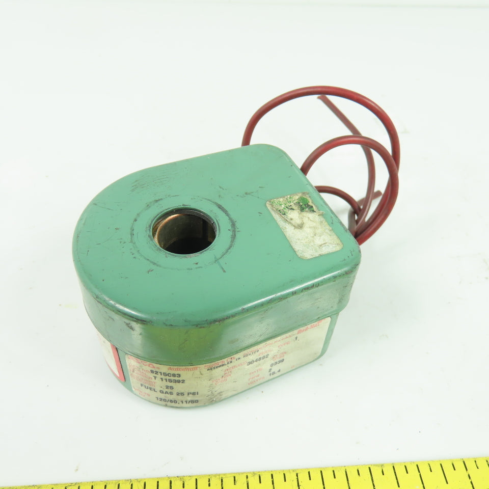 Asco 8215C83 Red-Hat Solenoid Valve Coil 25PSI 120V 15.4W
