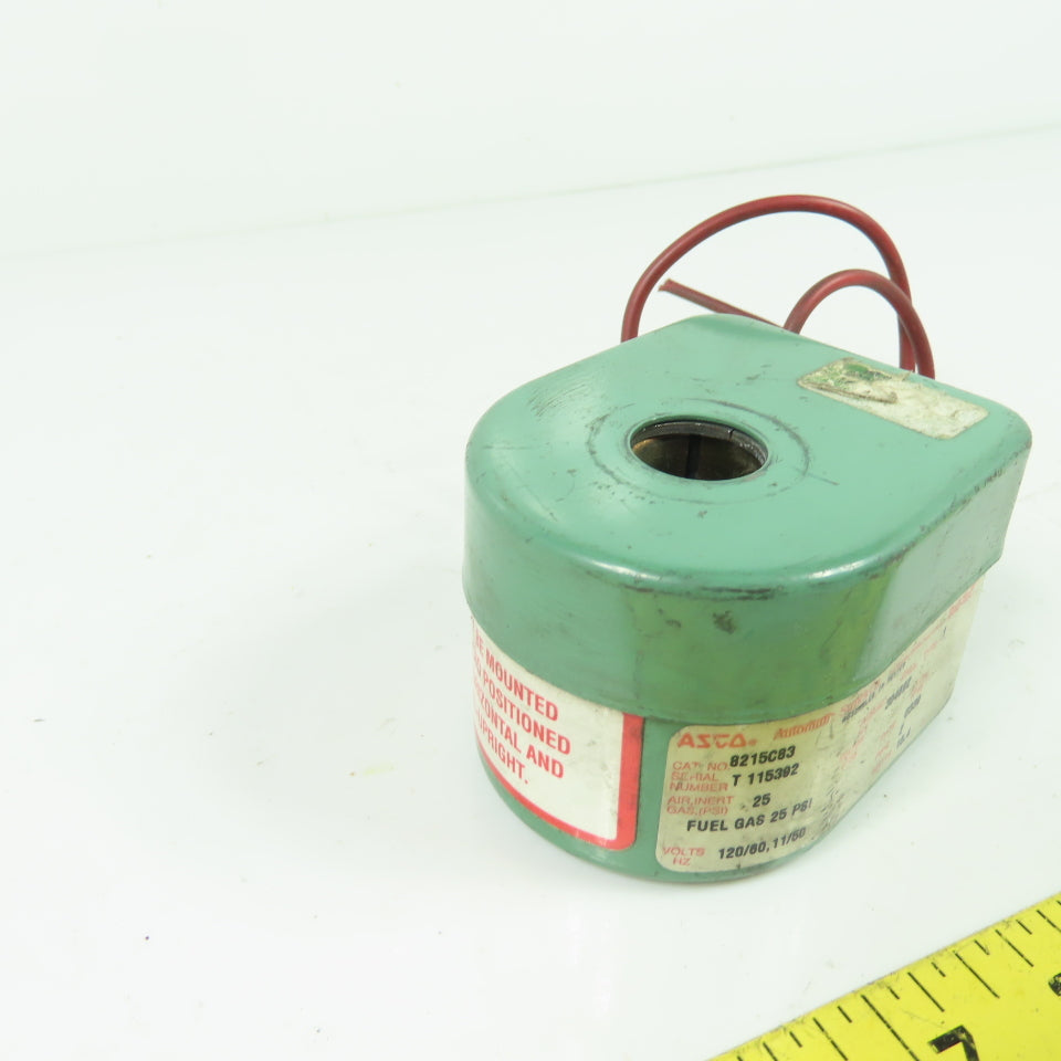 Asco 8215C83 Red-Hat Solenoid Valve Coil 25PSI 120V 15.4W