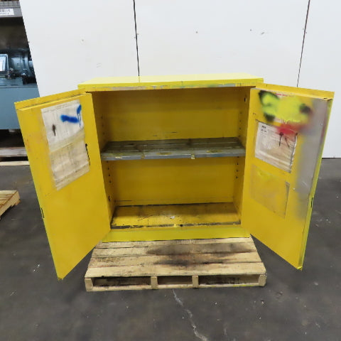 Justrite 25300 30 Gallon Flammable Liquid Storage Cabinet 1 Shelf 44" x 43" x18"