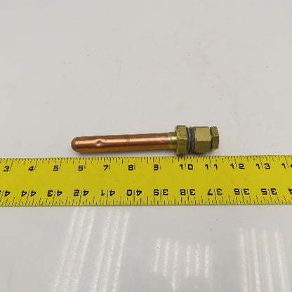 1/2" x 6" OAL Copper Bulkhead Thermowell 1/2" NPT