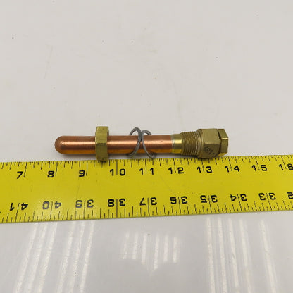 1/2" x 6" OAL Copper Bulkhead Thermowell 1/2" NPT