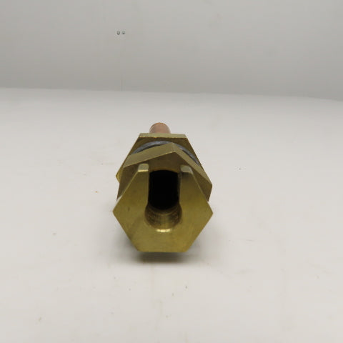 1/2" x 6" OAL Copper Bulkhead Thermowell 1/2" NPT
