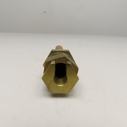 1/2" x 6" OAL Copper Bulkhead Thermowell 1/2" NPT