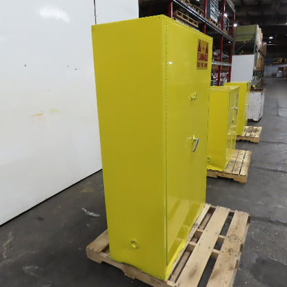 Justrite 45 Gallon Flammable Liquid Storage Cabinet 1 Shelf 65" x 43" x 18"