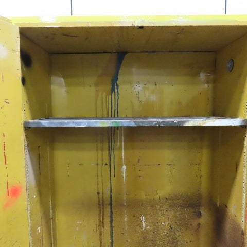 Justrite 45 Gallon Flammable Liquid Storage Cabinet 1 Shelf 65" x 43" x 18"