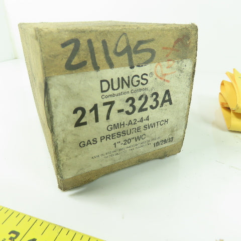 Dungs 217-323A Gas Pressure Switch 1-20" WC 10A 120VAC