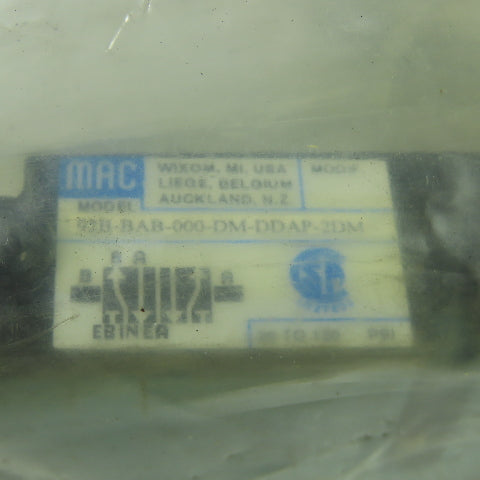 MAC 92B-BAB-000-DM-DDAP-2DM Solenoid Valve 120PSI W/ DM3A-DDAP-2DM 24VDC new
