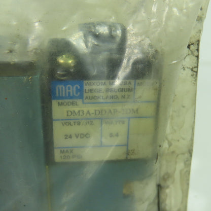 MAC 92B-BAB-000-DM-DDAP-2DM Solenoid Valve 120PSI W/ DM3A-DDAP-2DM 24VDC new