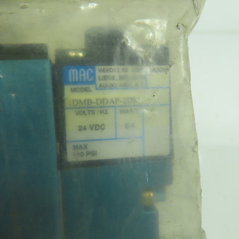 MAC 92B-AAB-000-DM-DDAP-2DM Solenoid Valve 120PSI W/ DMB-DDAP-2DM 24VDC NEW
