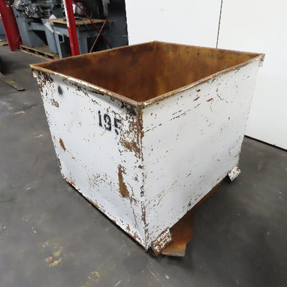 42" x 36" x 36" H Steel Storage Material Tote Slug Scrap Trash Box Lot Of 2