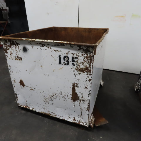 42" x 36" x 36" H Steel Storage Material Tote Slug Scrap Trash Box Lot Of 2