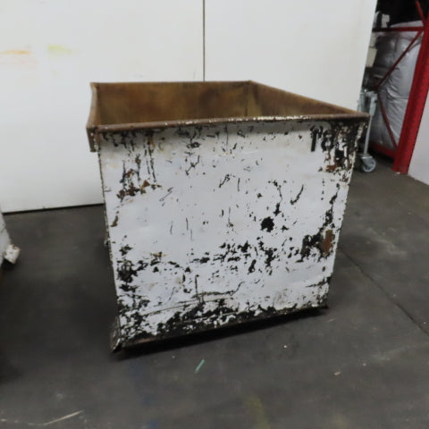 42" x 36" x 36" H Steel Storage Material Tote Slug Scrap Trash Box Lot Of 2