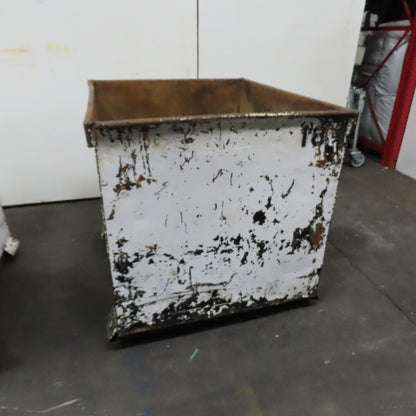 42" x 36" x 36" H Steel Storage Material Tote Slug Scrap Trash Box Lot Of 2