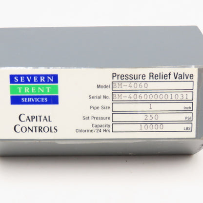 Capitol Controls BM-4060 1" NPT Liquid Chlorine Pressure Relief Valve 250PSI