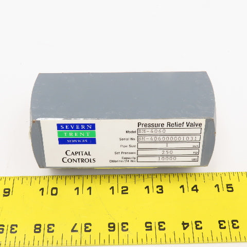 Capitol Controls BM-4060 1" NPT Liquid Chlorine Pressure Relief Valve 250PSI