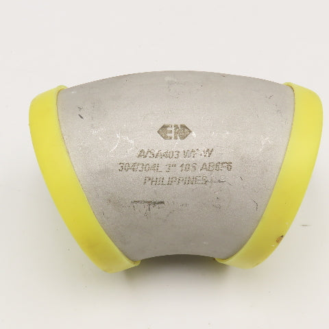 EN A/SA403 WP-W 3" Butt Weld Stainless Steel Elbow 45°