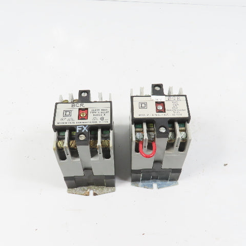Square D 8501X040 Control Relay 120V Coil 8 N.C. 12 TOT Poles Lot Of 2 (Clean)
