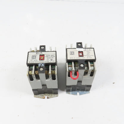 Square D 8501X040 Control Relay 120V Coil 8 N.C. 12 TOT Poles Lot Of 2 (Clean)