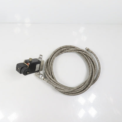 Burkert 00457684 0330-A-5/64-FPDM-SS Solenoid Valve 1/4" W/ Stainless Hose 14'