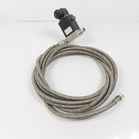 Burkert 00457684 0330-A-5/64-FPDM-SS Solenoid Valve 1/4" W/ Stainless Hose 14'