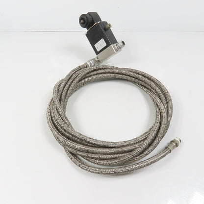Burkert 00457684 0330-A-5/64-FPDM-SS Solenoid Valve 1/4" W/ Stainless Hose 14'