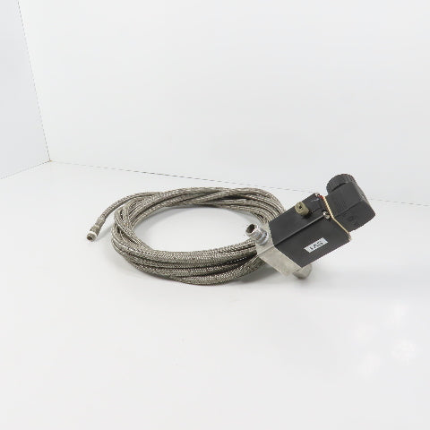 Burkert 00457684 0330-A-5/64-FPDM-SS Solenoid Valve 1/4" W/ Stainless Hose 14'