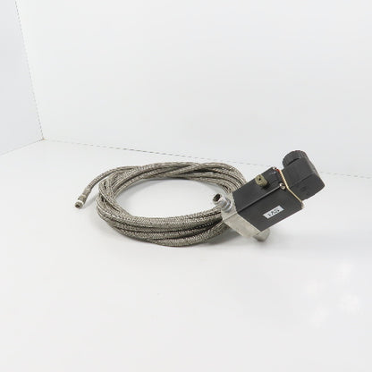 Burkert 00457684 0330-A-5/64-FPDM-SS Solenoid Valve 1/4" W/ Stainless Hose 14'
