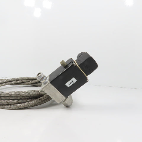 Burkert 00457684 0330-A-5/64-FPDM-SS Solenoid Valve 1/4" W/ Stainless Hose 14'