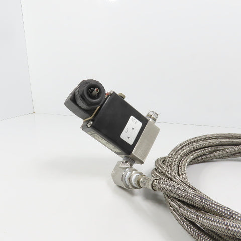 Burkert 00457684 0330-A-5/64-FPDM-SS Solenoid Valve 1/4" W/ Stainless Hose 14'