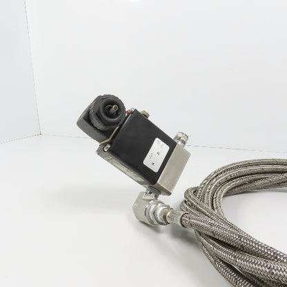 Burkert 00457684 0330-A-5/64-FPDM-SS Solenoid Valve 1/4" W/ Stainless Hose 14'