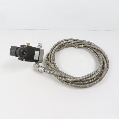 Burkert 00457684 0330-A-5/64-FPDM-SS Solenoid Valve 1/4" W/ Stainless Hose 14'