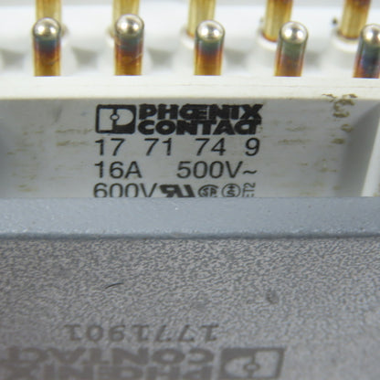 Phoenix Contact 1771901 1771749 16A 24-Pin Male Connector 600V W/ Sleeve Hood