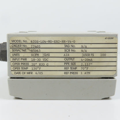 Sierra Instruments 620S-L04-M0-EN2-NR-V4-0 Mass Air Flow Sensor Controller