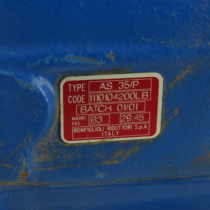 Bonfiglioli AS 35/P 29.45:1 Ratio Inline Gear Reducer B3